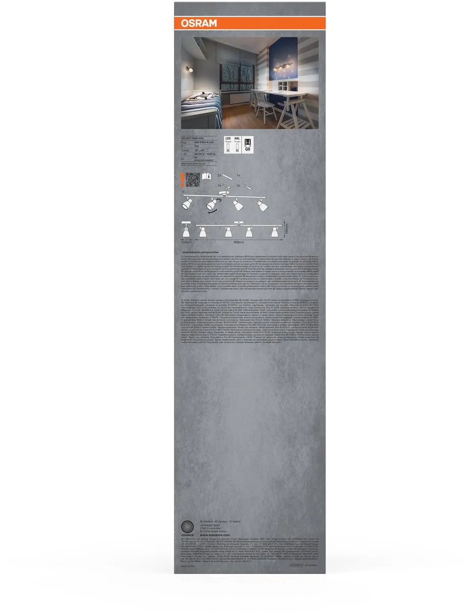 Osram LED Spot Vaas Plafondspot 4xG9 - Geborsteld nikkel - afbeelding 6 van 6