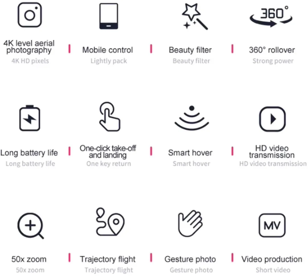 MINI Drone met 4K HD Camera - Afstandsbediening - Oplaadbaar