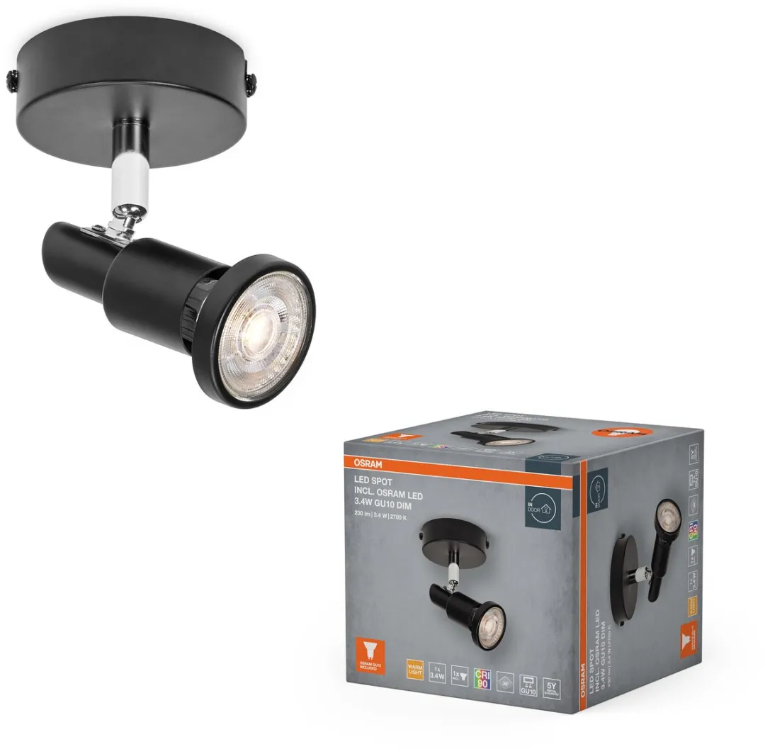 Osram LED Spot GU10 3,4W - 230lm - Zwart