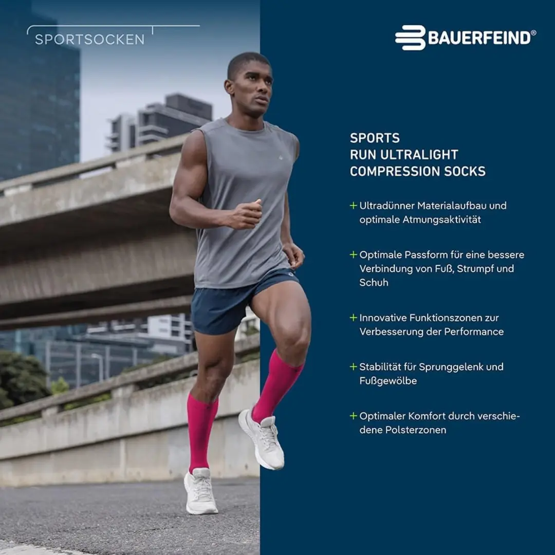 Bauerfeind Run Ultralight Compressiesokken High Cut - afbeelding 5 van 6