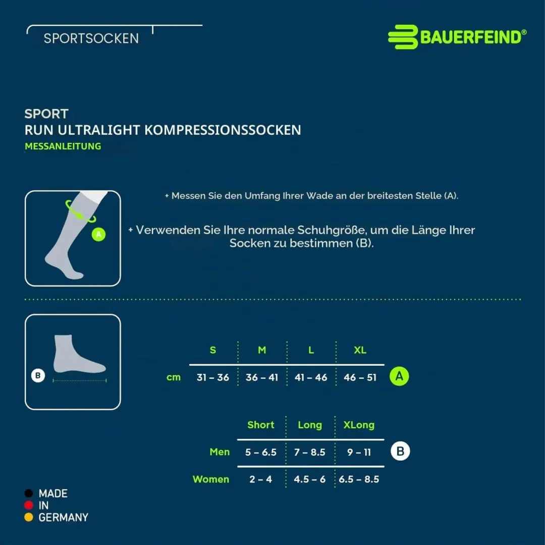Bauerfeind Run Ultralight Compressiesokken High Cut - afbeelding 4 van 6