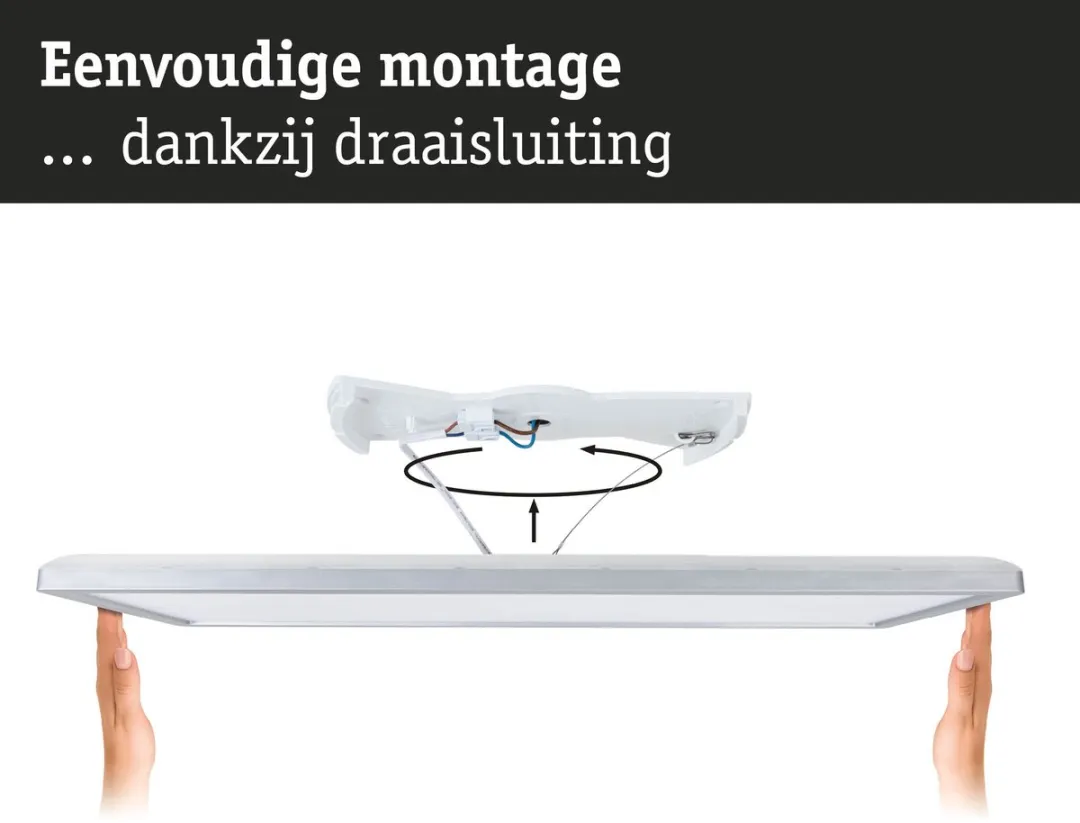 Paulmann Atria Shine LED-paneel 560x200mm 15,2W 2030lm - Zwart - afbeelding 6 van 6