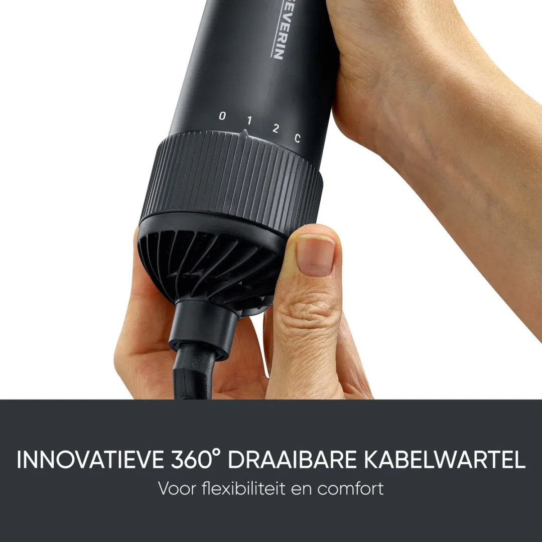 Severin WL 0241 Hot Air Styler Ionic 1000W - Krultang met 2 borstels - Zwart - afbeelding 6 van 6