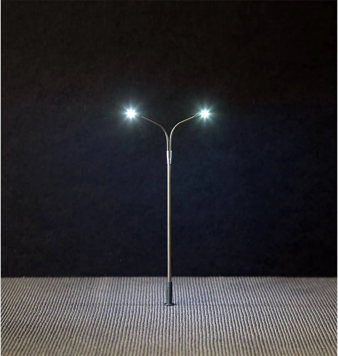 Faller LED-Straatverlichting H0 Gebogen Straatlantaarn - Neutral