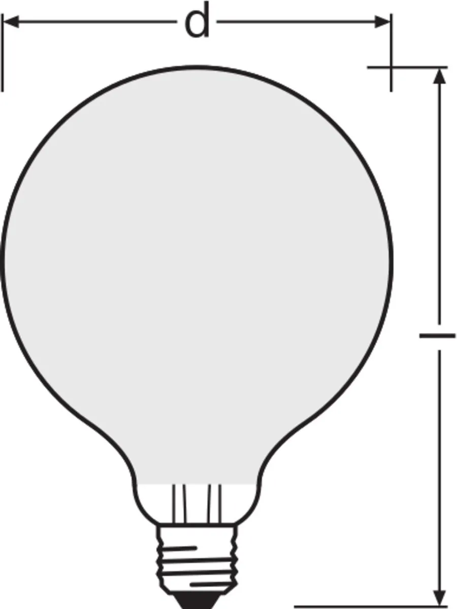 Osram LED Superstar E27 Globe Filament Mat 11W 1521lm - Koel wit