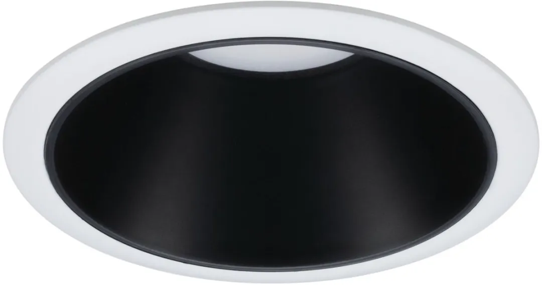 Paulmann LED-inbouwlamp 3-Step-Dim Cole Coin 6W 470lm - 88mm - IP44 - Wit/Zwart mat