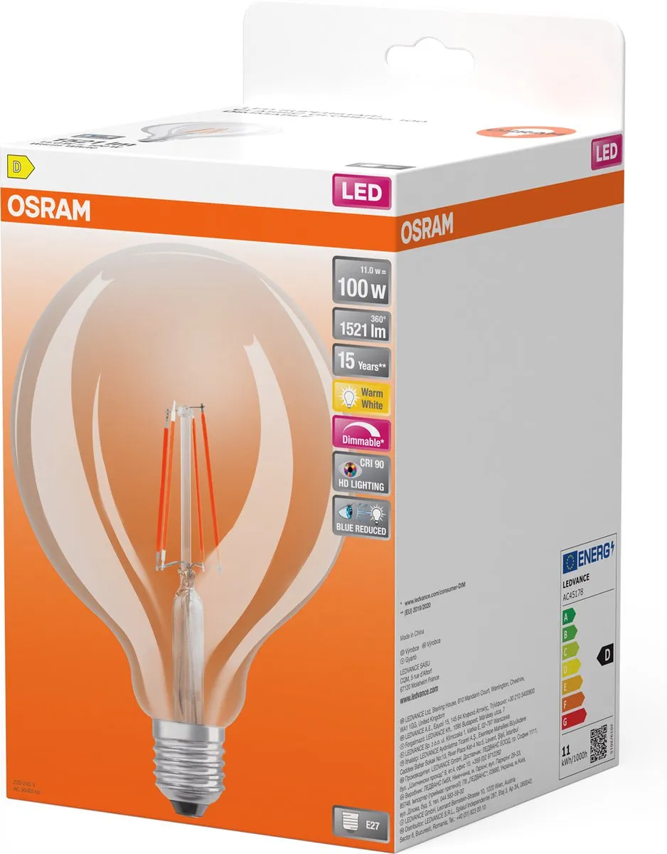 Osram Superstar LED Lamp E27 11W 1521 Lumen Warm Wit - CRI90