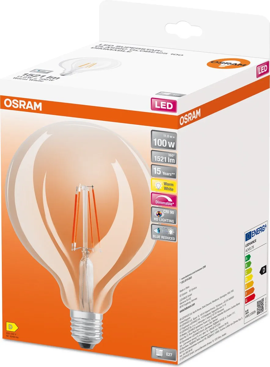 Osram Superstar LED Lamp E27 11W 1521 Lumen Warm Wit - CRI90 - afbeelding 6 van 6