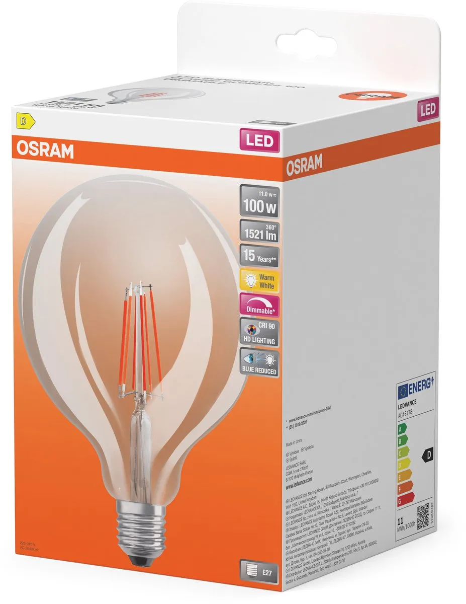 Osram Superstar LED Lamp E27 11W 1521 Lumen Warm Wit - CRI90