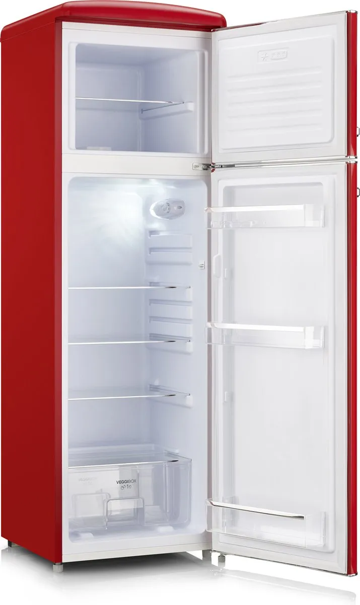 Severin RKG 8983 Retro Koelvriescombinatie - 246L - Rood