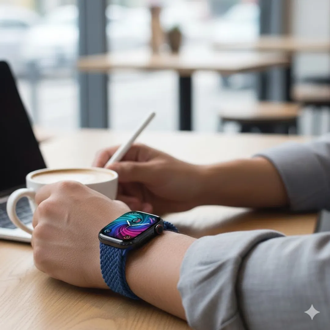 NUVEX Blauw Horlogebandje Apple Watch 38-42mm - Elastisch