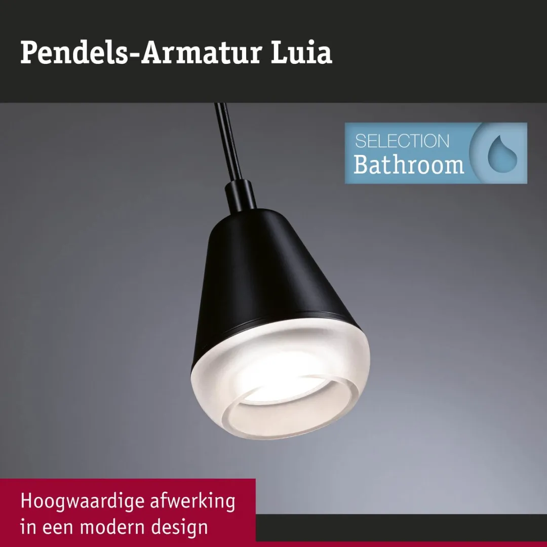 Paulmann Luia LED Hanglamp GU10 10W - Zwart mat