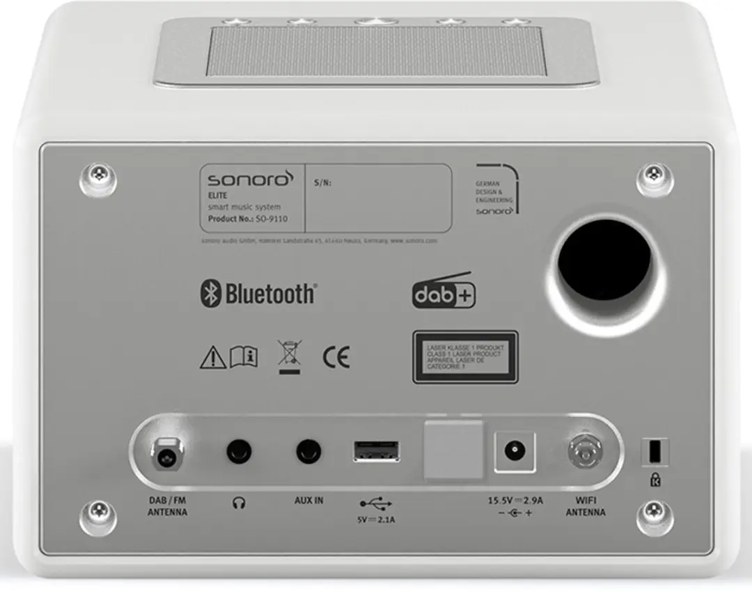 Sonoro Elite SO-9110-200-WH Hybride Radio - Wit - afbeelding 2 van 6