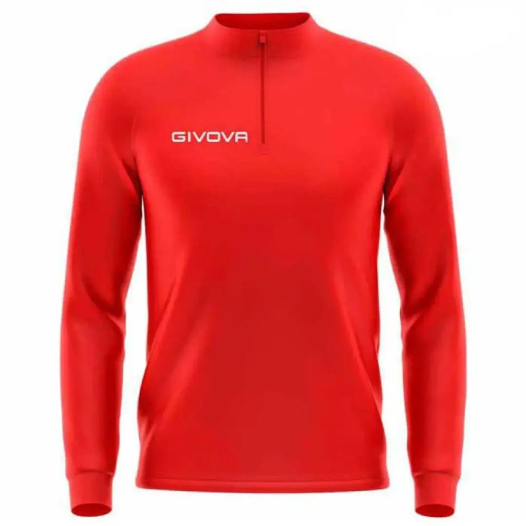 Givova 500 Kindersweatshirt Halve Rits - Rood - afbeelding 2 van 2