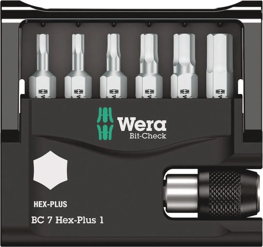 Wera 05056168001 Bit-Check 7-delig Hex-Plus Bitset