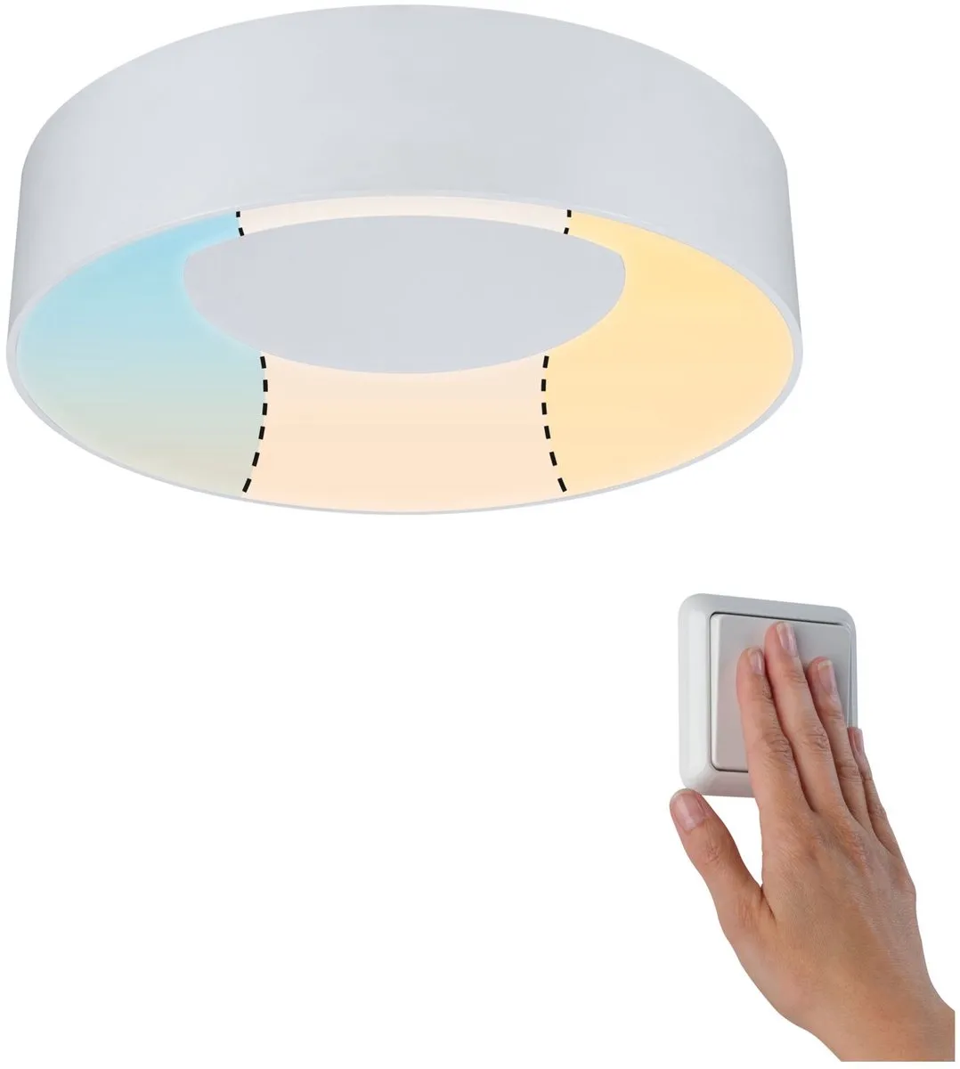 Paulmann Casca LED Plafondlamp IP44 1500lm - Wit