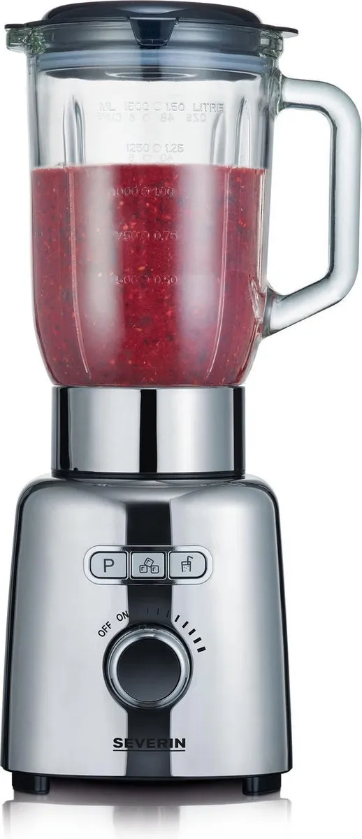Severin SM 3710 Blender 1000W - 1,5L - 12 Snelheden - RVS-zwart