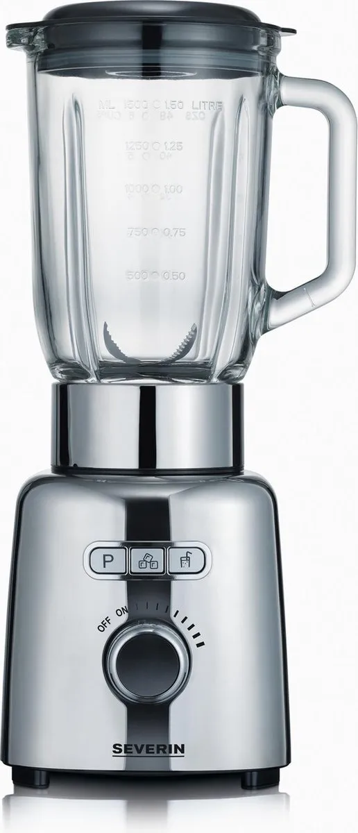 Severin SM 3710 Blender 1000W - 1,5L - 12 Snelheden - RVS-zwart