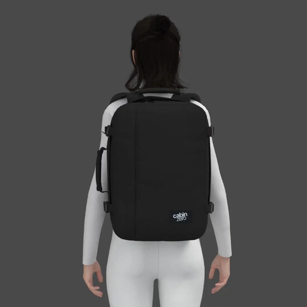 CabinZero Classic 36L Handbagage Rugzak - Zwart - afbeelding 4 van 6