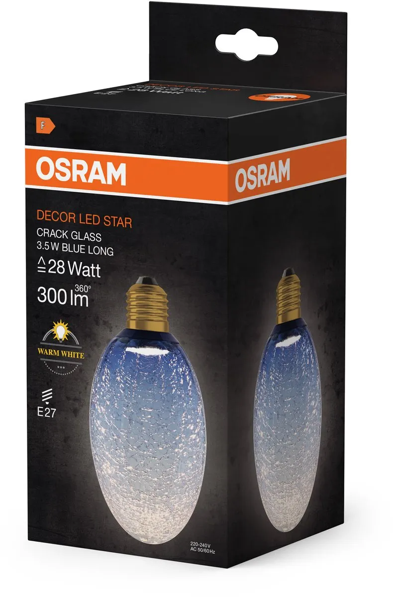 Osram Decor LED Lamp Cracked Glass - 3.5W 2700K Ø90cm - Matblauw - afbeelding 6 van 6