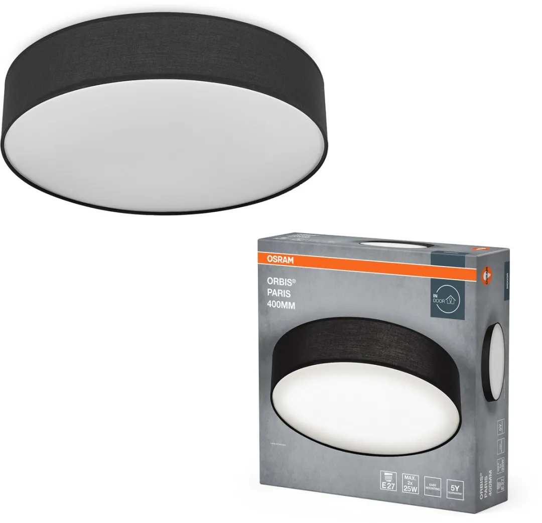 Osram Orbis Paris Plafondlamp 400mm - Zwart - 2xE27