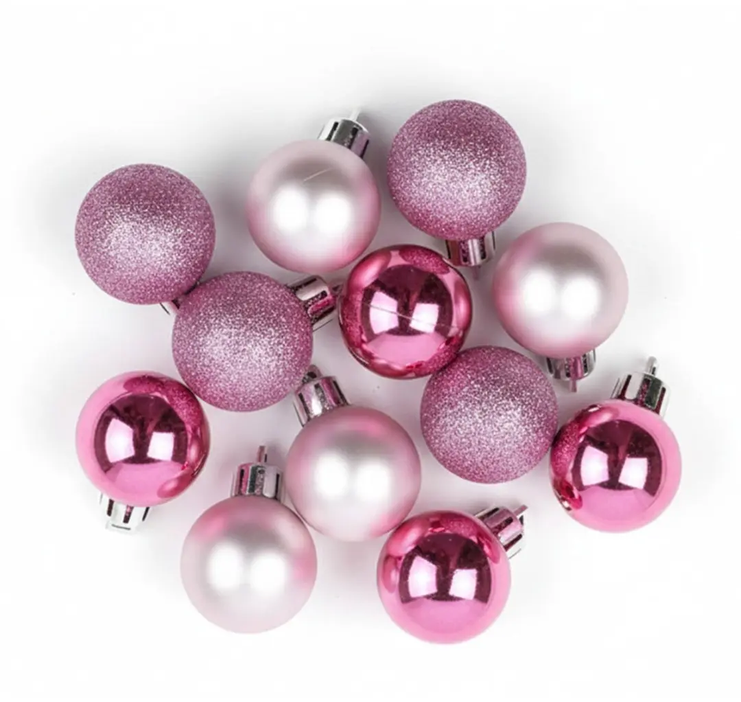 Decoris kunststof kleine kerstballen