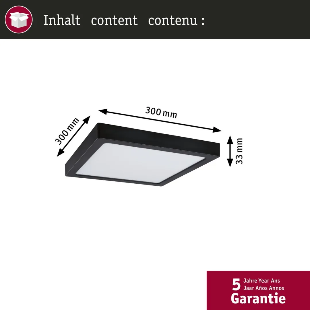 Paulmann LED-paneel Abia 2 White Select 14W 900lm - Zwart