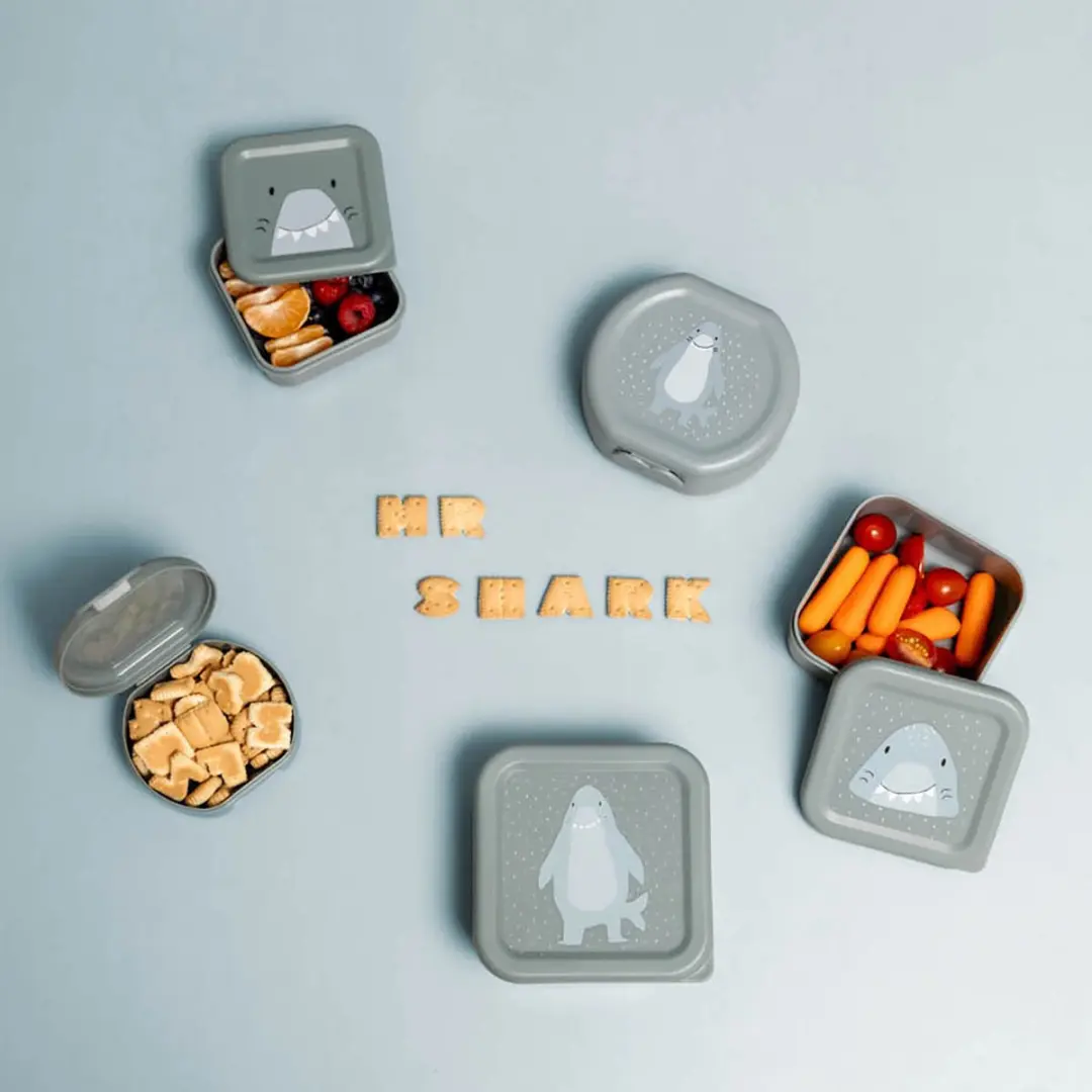 Trixie Mr. Shark Snackbox - Set van 3 - 0,25l - afbeelding 2 van 6