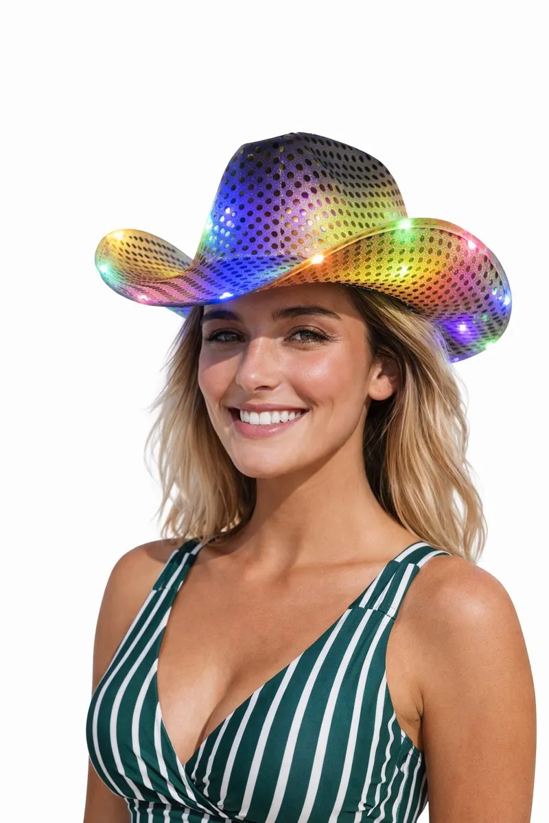 RedParrot Gouden Disco LED Hoed - Pet