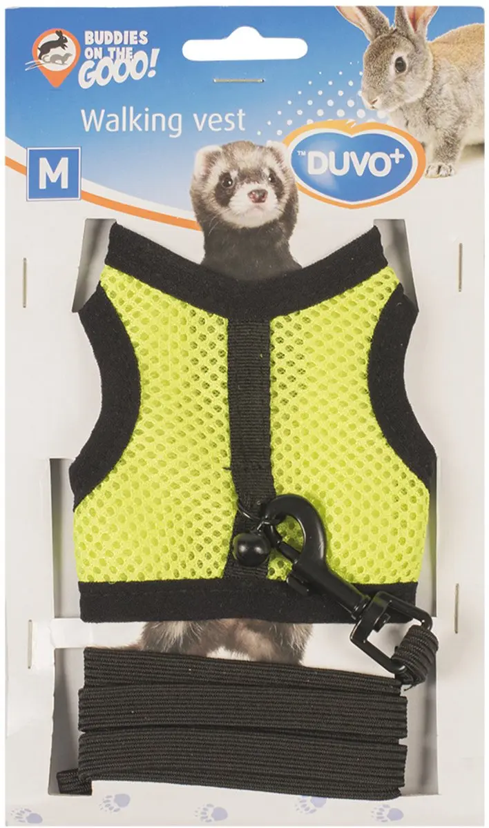 Duvo+ Wandelvestje Voor Kleine Knaagdieren Geel/Groen M