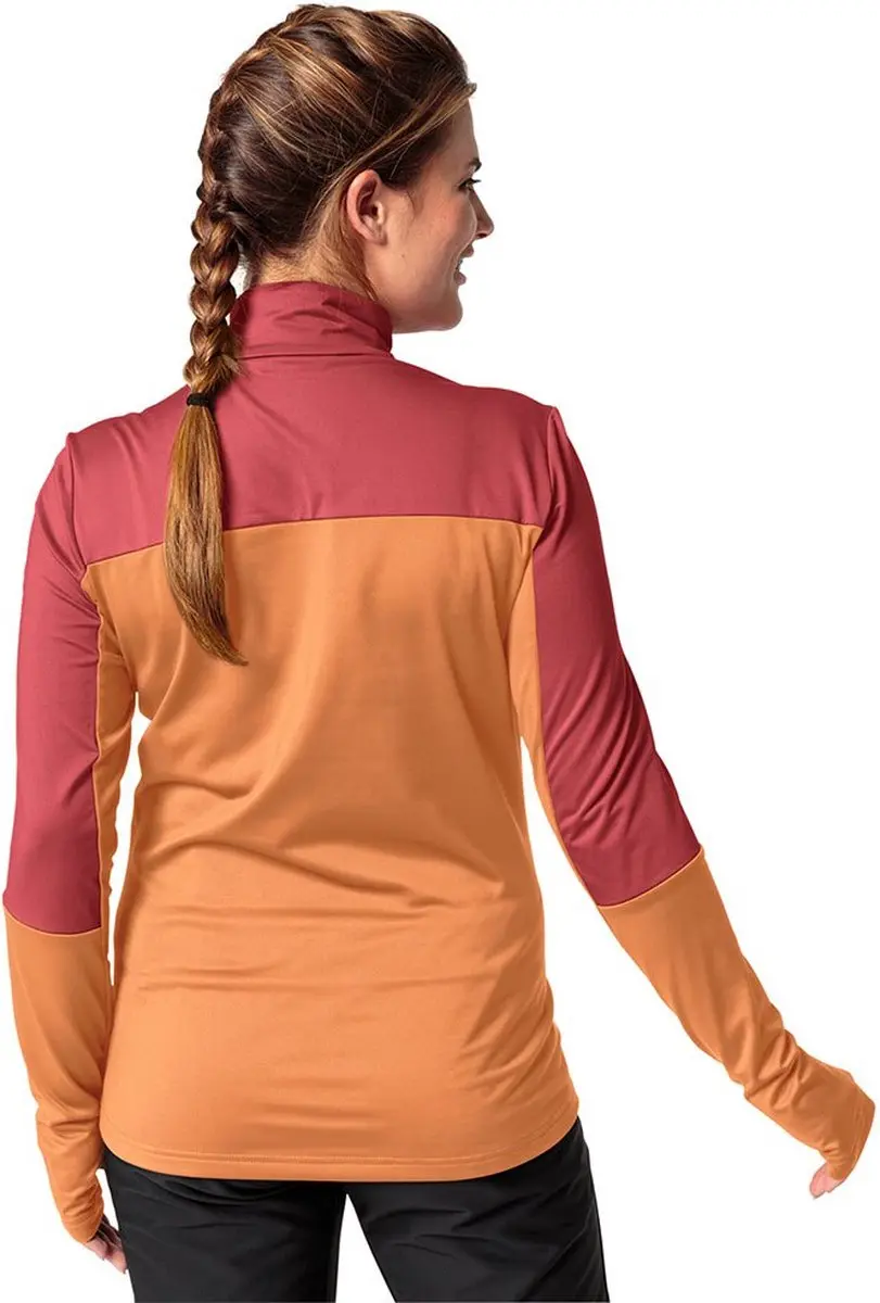 VAUDE Livigno II Dames Halfzip Fleece - Sweet Orange - 42 - afbeelding 2 van 6