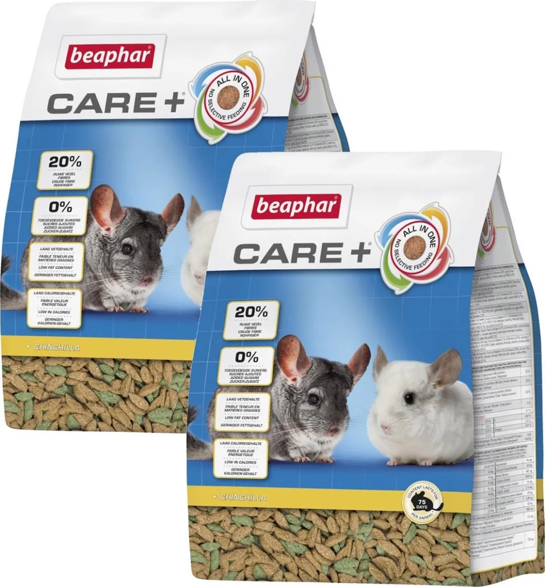 Beaphar Xtravital Care+ Chinchillavoer - 2x1,5 kg