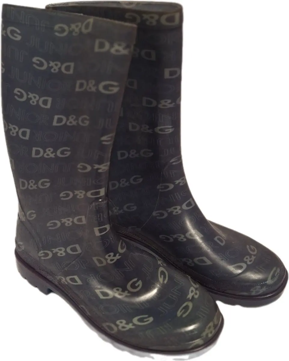 D&G LADY REGENLAARS IN BLAUW/GRIJS MET LOGO SIZE 39