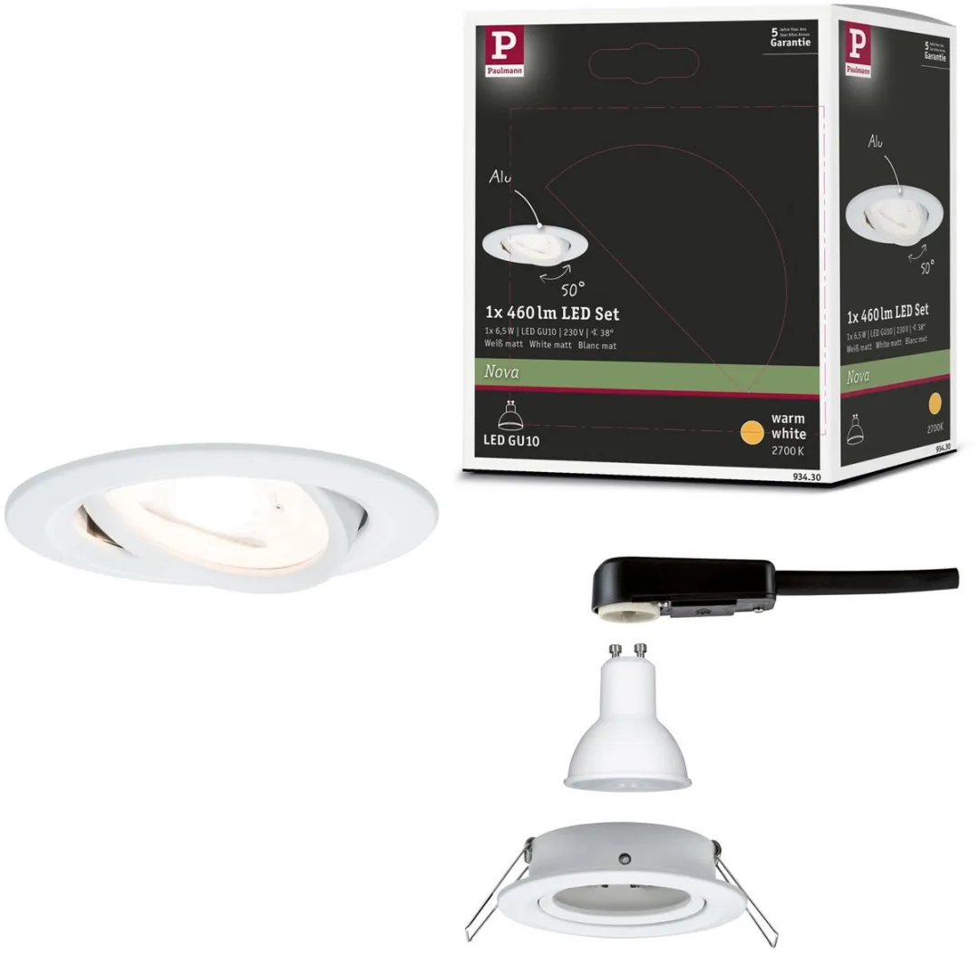 Paulmann Nova LED Inbouwlamp 6,5W 460lm GU10