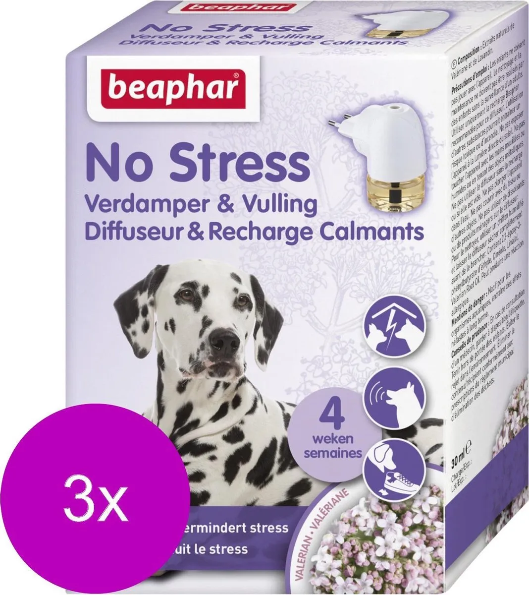 Beaphar No Stress Verdamper Hond - 3x30ml