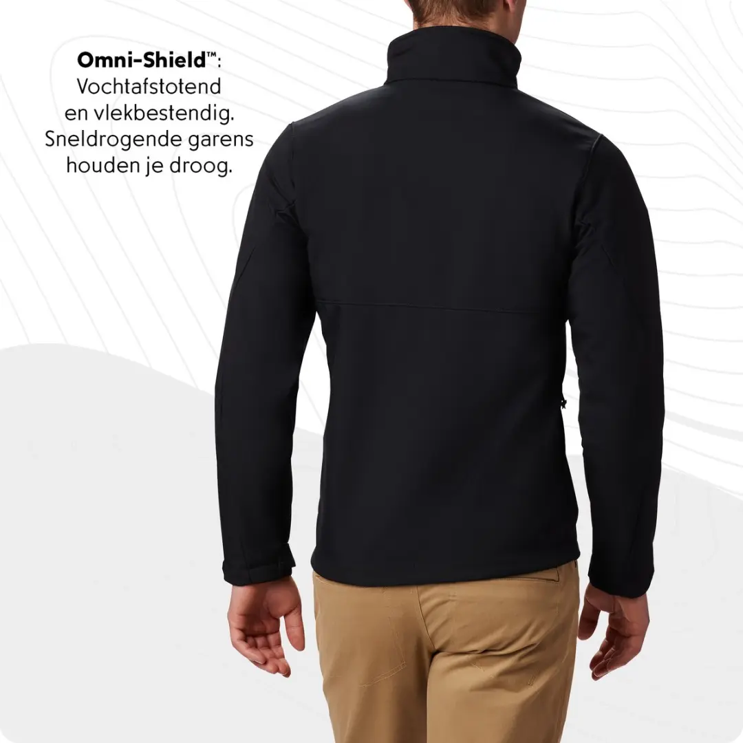 Columbia Ascender Softshell Heren Outdoorjas - Zwart - afbeelding 3 van 6