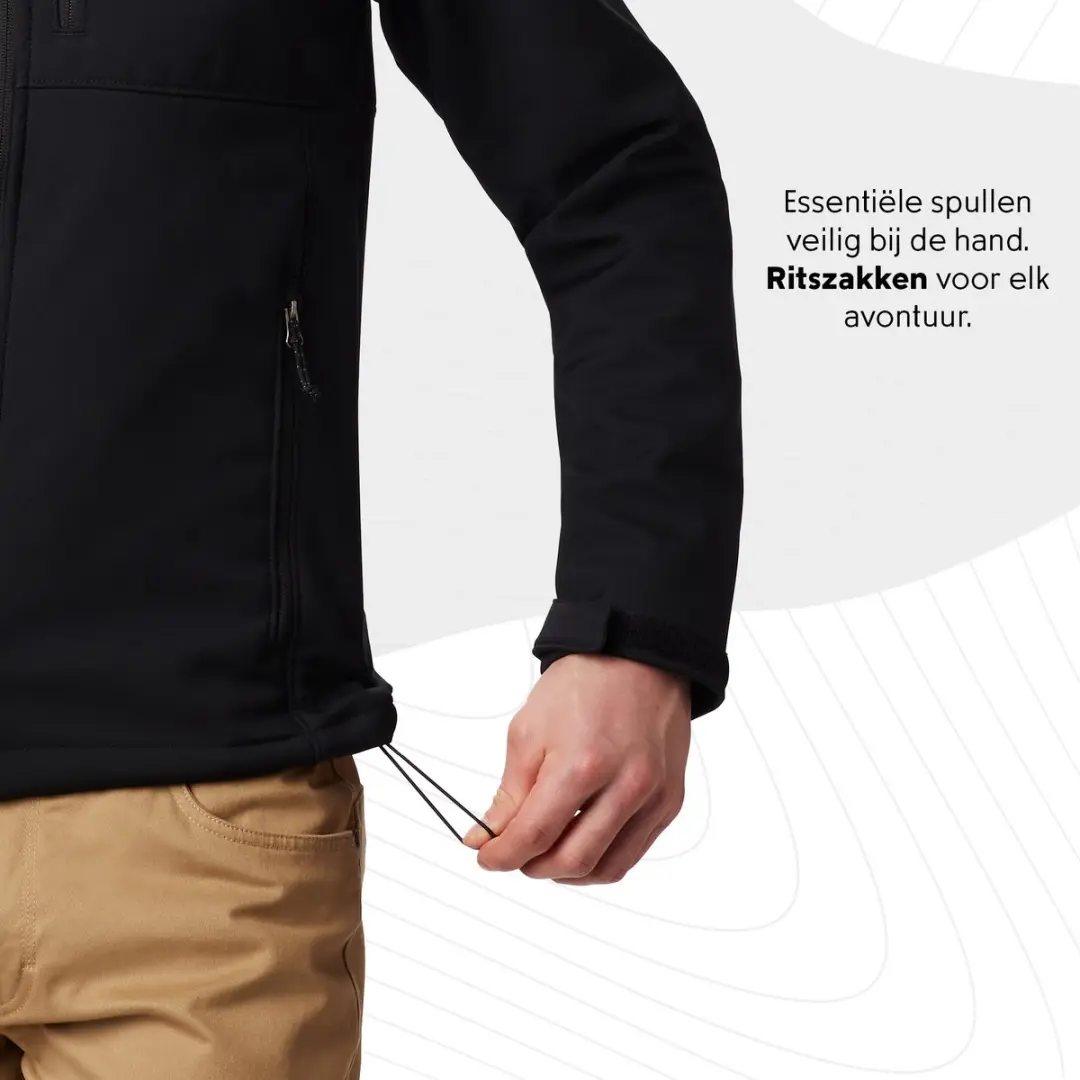 Columbia Ascender Softshell Heren Outdoorjas - Zwart - afbeelding 6 van 6