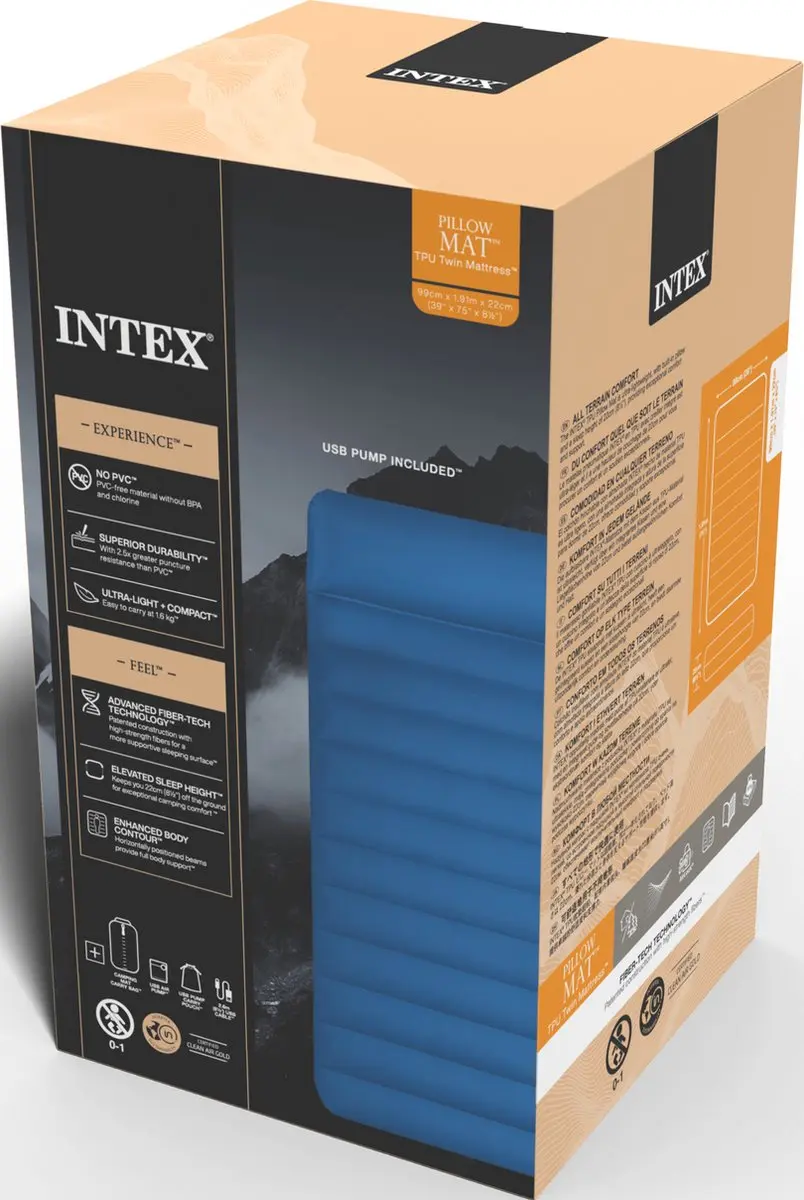 Intex TruAire Dura-Beam Twin Luchtbed 64011 - Blauw - afbeelding 6 van 6