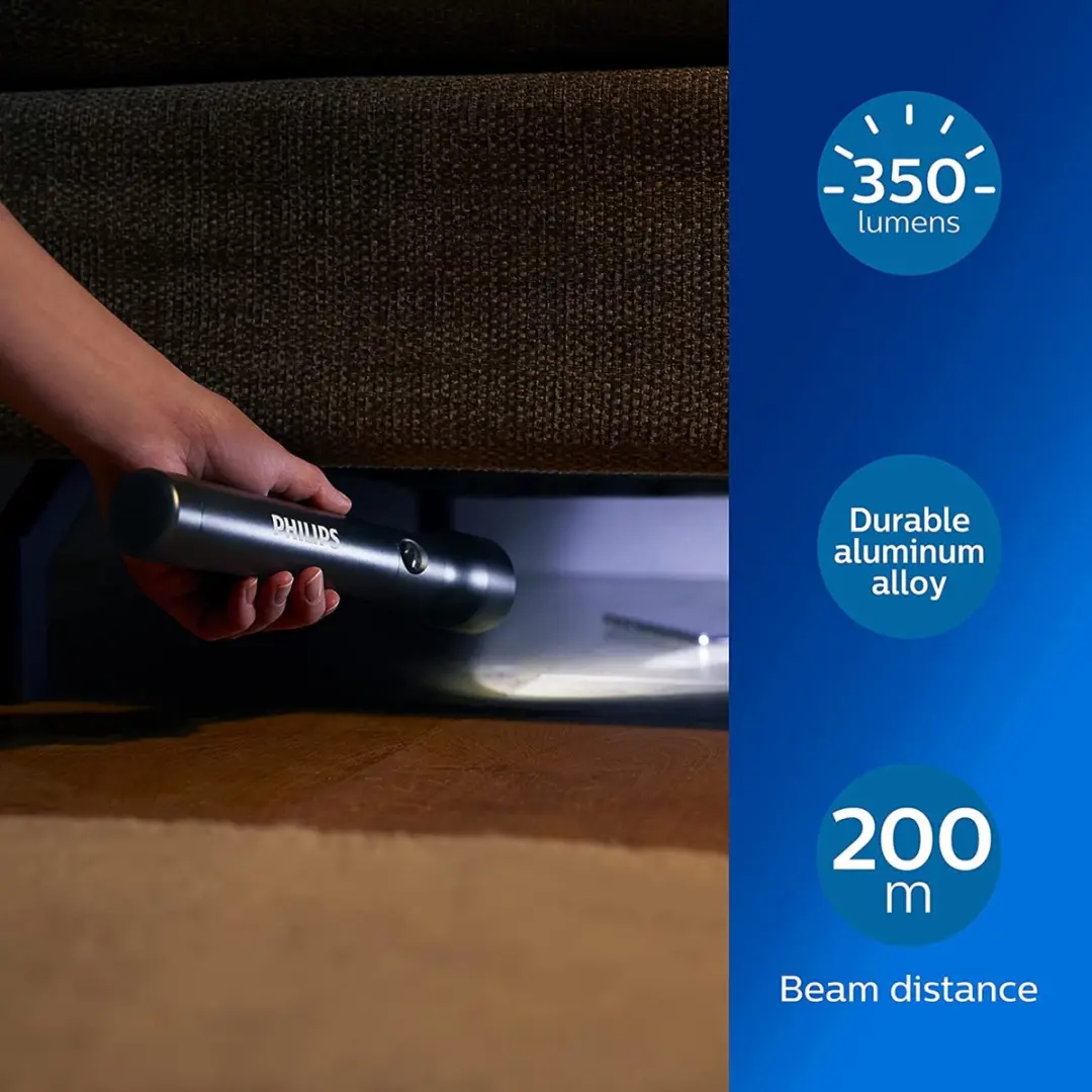 Philips SFL4003T/10 LED-zaklamp - 350 lumen - Zwart - afbeelding 5 van 6