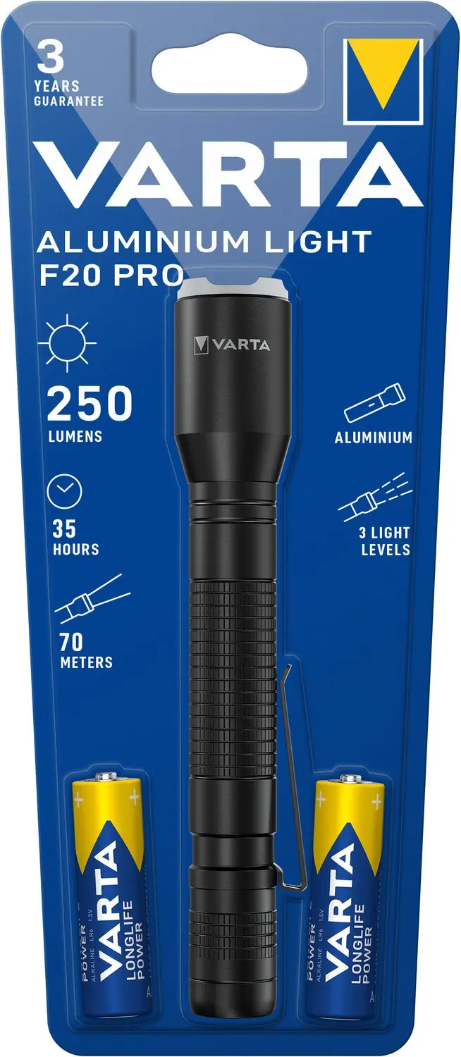Varta Aluminium Light F20 Pro LED Zaklamp 250 lm - afbeelding 5 van 6