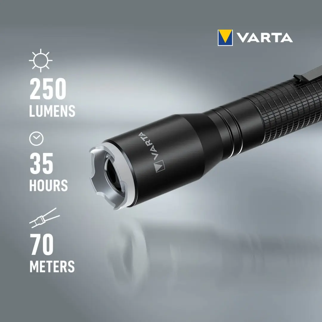Varta Aluminium Light F20 Pro LED Zaklamp 250 lm - afbeelding 6 van 6