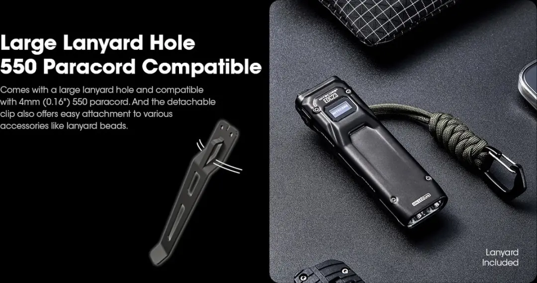 Nitecore EDC23 Oplaadbare Zaklamp - 2500 lumen - Zwart - afbeelding 2 van 6
