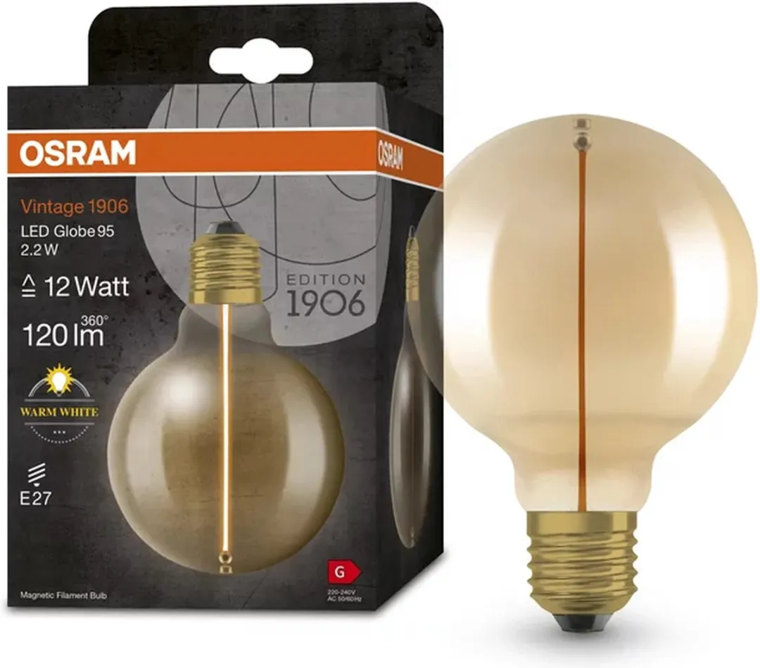 Osram Vintage 1906 Klassieke Globe95-lamp 2,2W