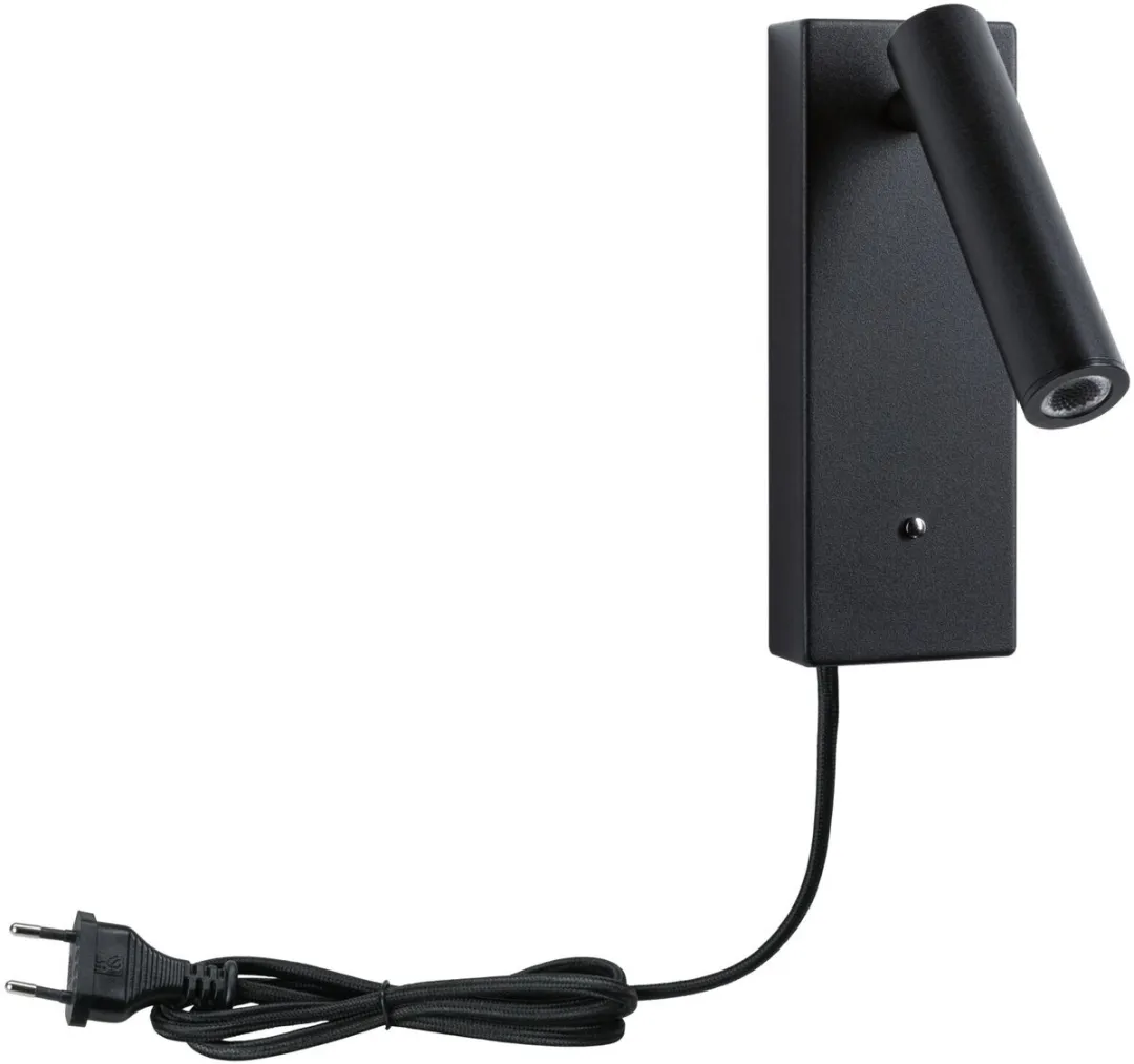 Paulmann LED Wandlamp Hulda USB-C 3000K 130lm - Zwart mat