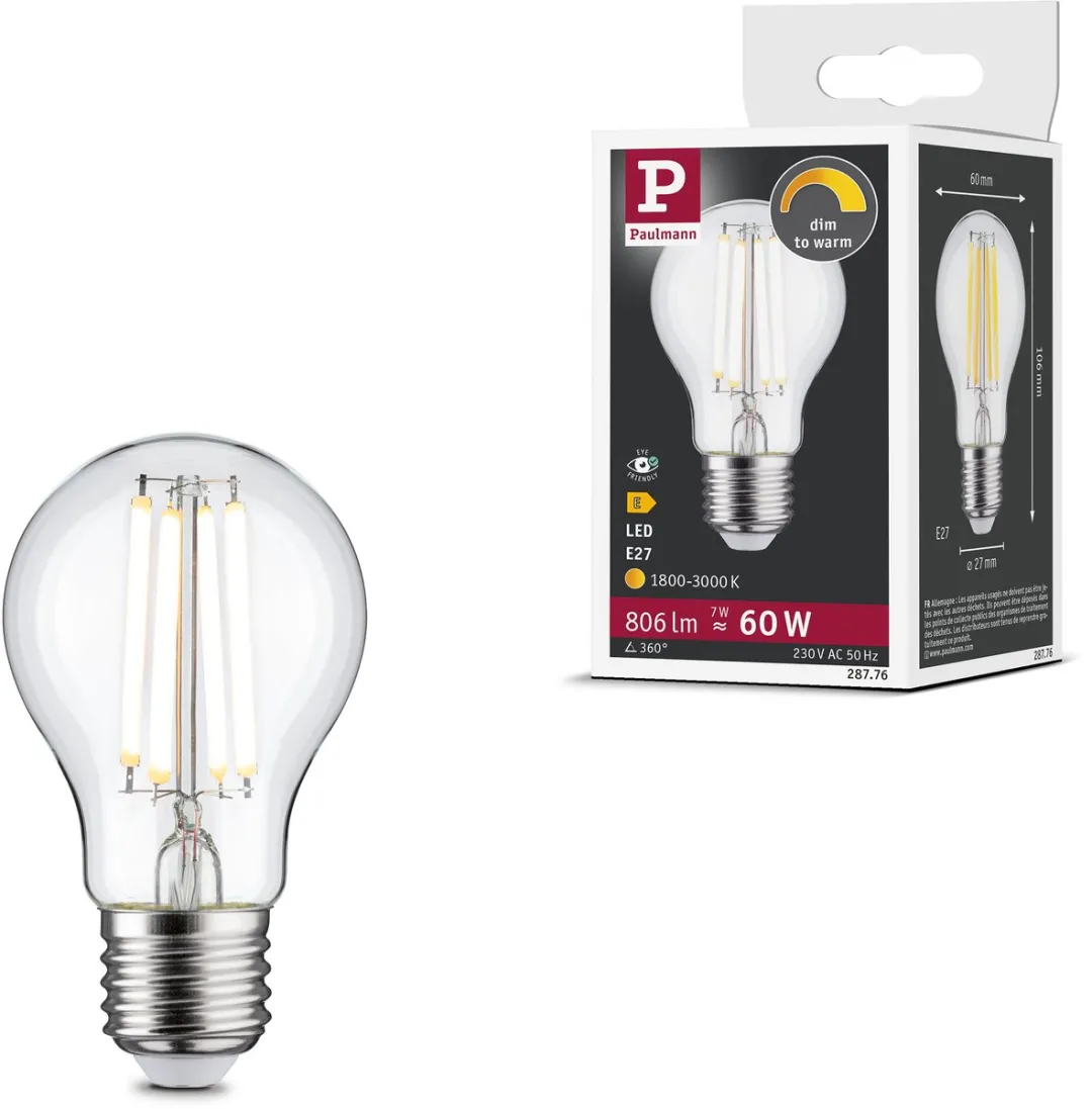Paulmann Filament LED-gloeilamp E27 7W 806lm