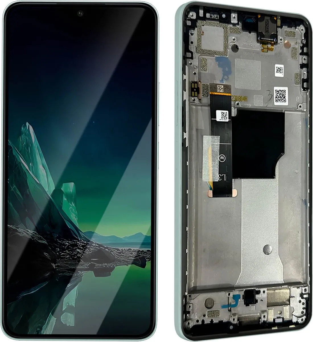Motorola Scherm + Kader voor Edge 40 Neo - Bleekgroen