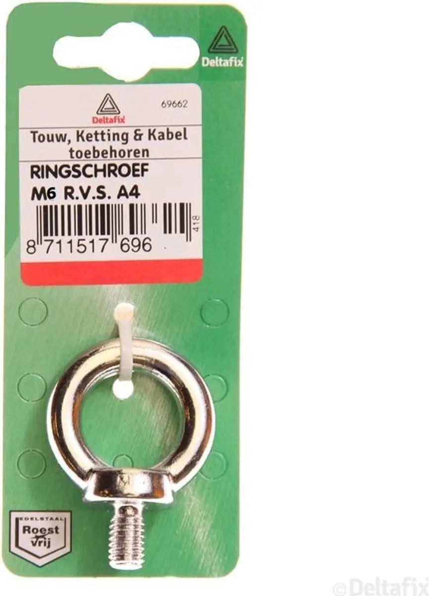 Deltafix Ringschroef M6 RVS A4