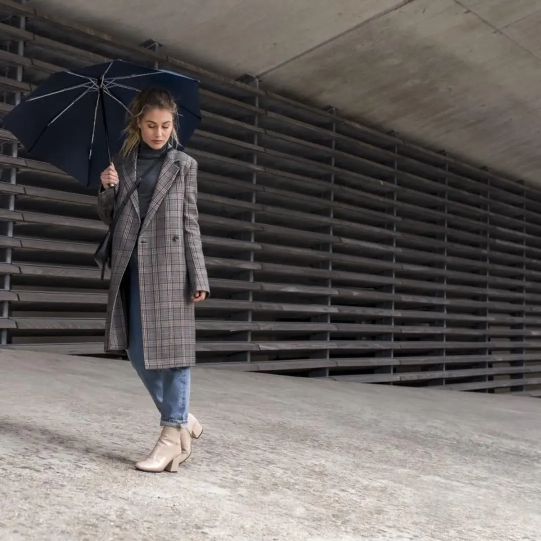 Senz Automatic Opvouwbare Stormparaplu - Ø91cm - Silk Grey - afbeelding 2 van 6