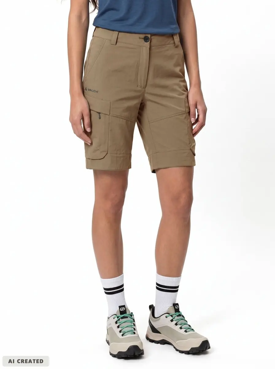 VAUDE Neyland Cargo Dames Wandelbroek - Oat - afbeelding 3 van 6