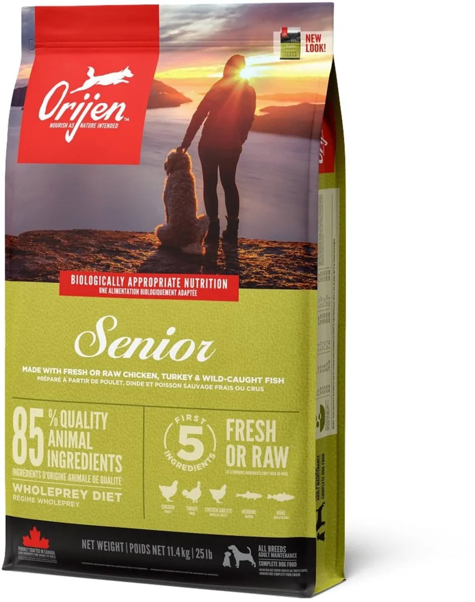 Orijen Whole Prey Senior Hondenvoer Kip & Kalkoen 11.4kg
